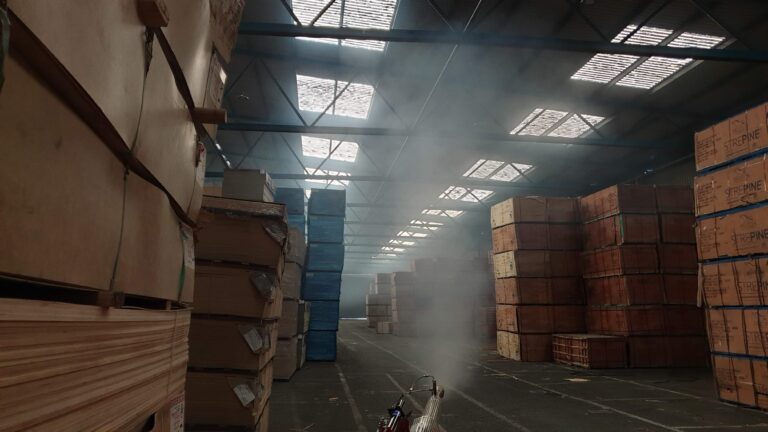 fumgation to remove pests in warehouse